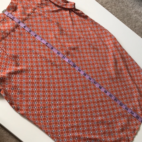 🎃Ann Taylor Factory- orange sleeveless blouse-S - Picture 6 of 10
